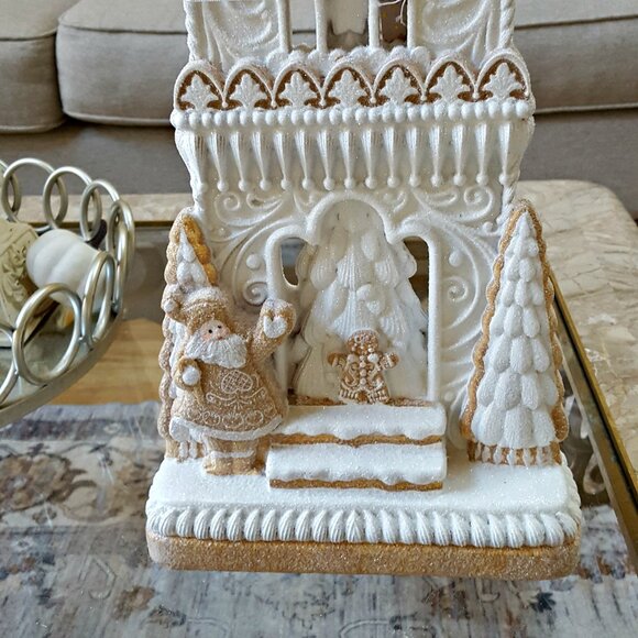 NEW! EXQUISITE MASSIVE 18" TALL FROSTED Gingerbread HOUSE - Picture 7 of 8